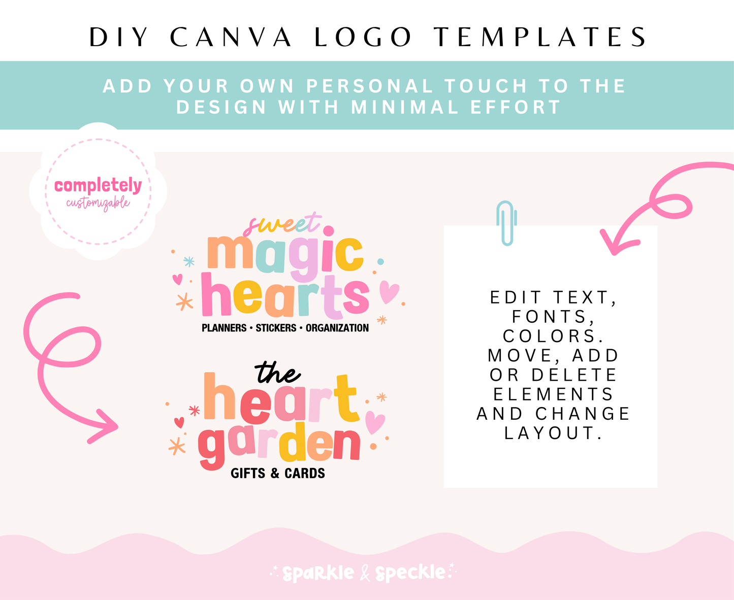 Magic Hearts Logo Template