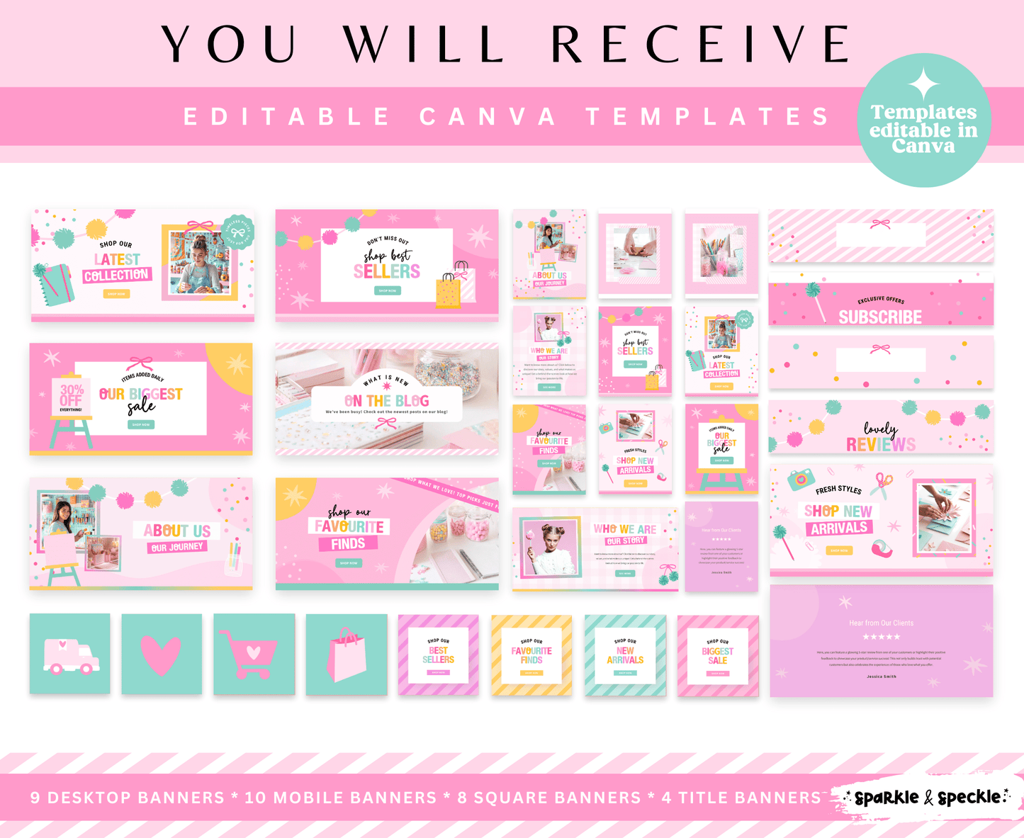 Hello Gorgeous Shopify Store Banners