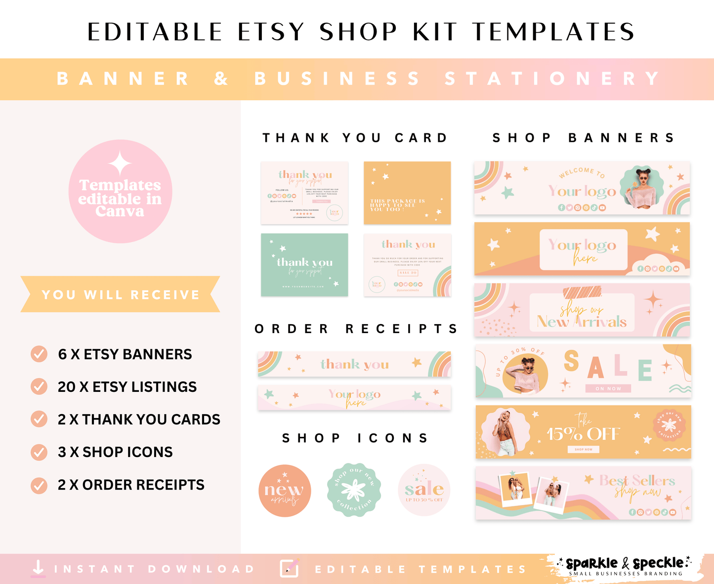 Ashley Monroe Etsy Shop Kit Templates