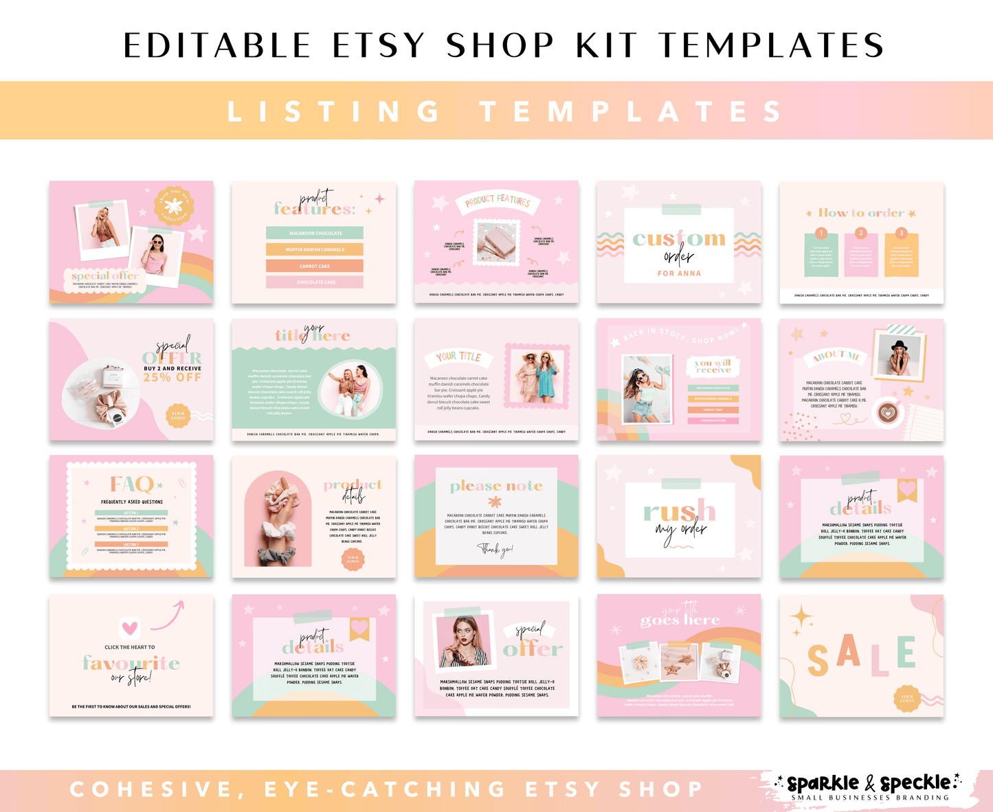 Ashley Monroe Etsy Shop Kit Templates