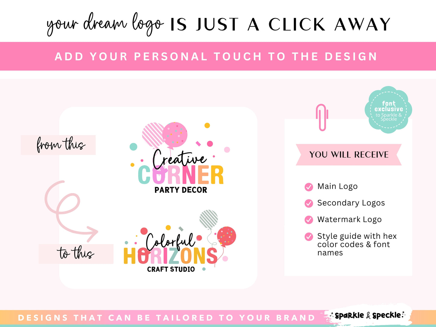 Party Balloon Logo Template Canva