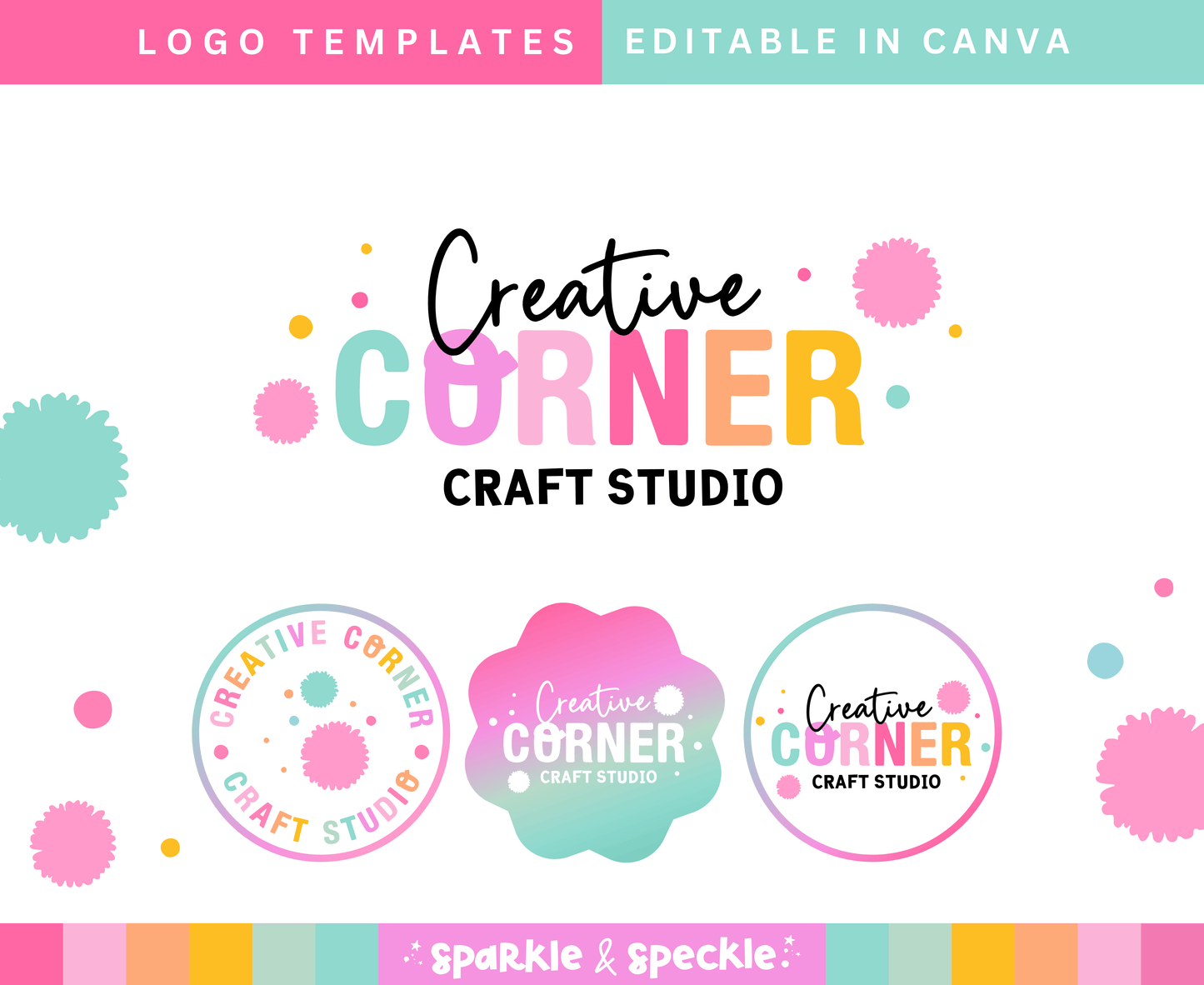 Playful Party Logo Design Template