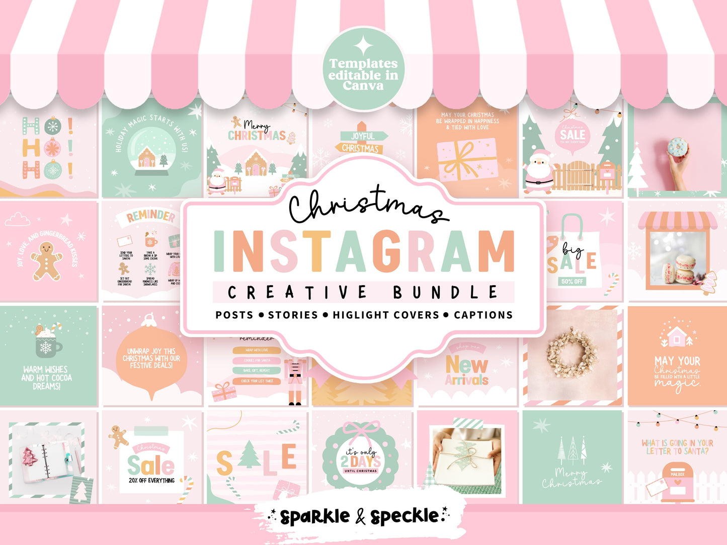 Playful Christmas Instagram Bundle Templates