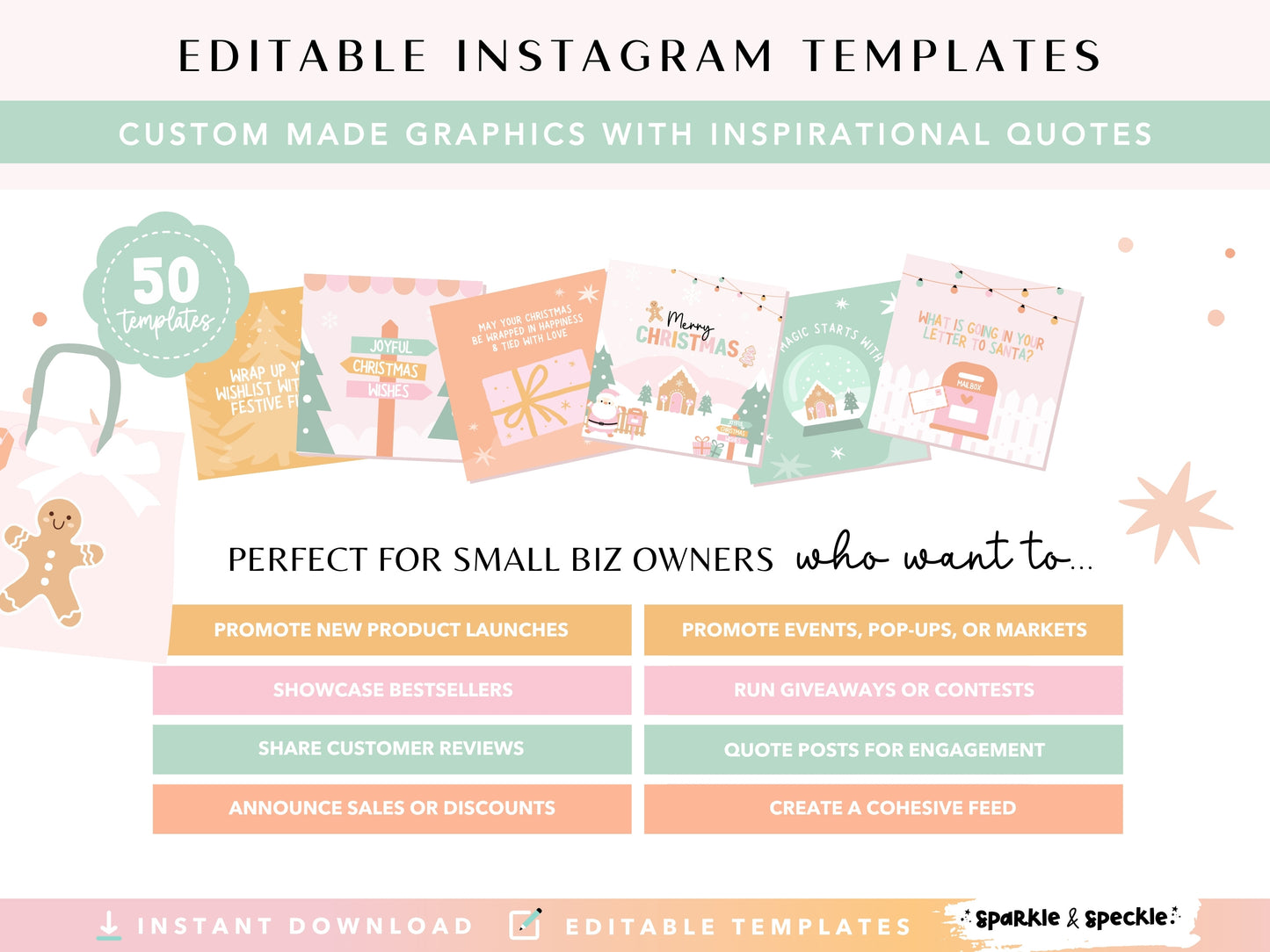 Playful Christmas Instagram Bundle Templates