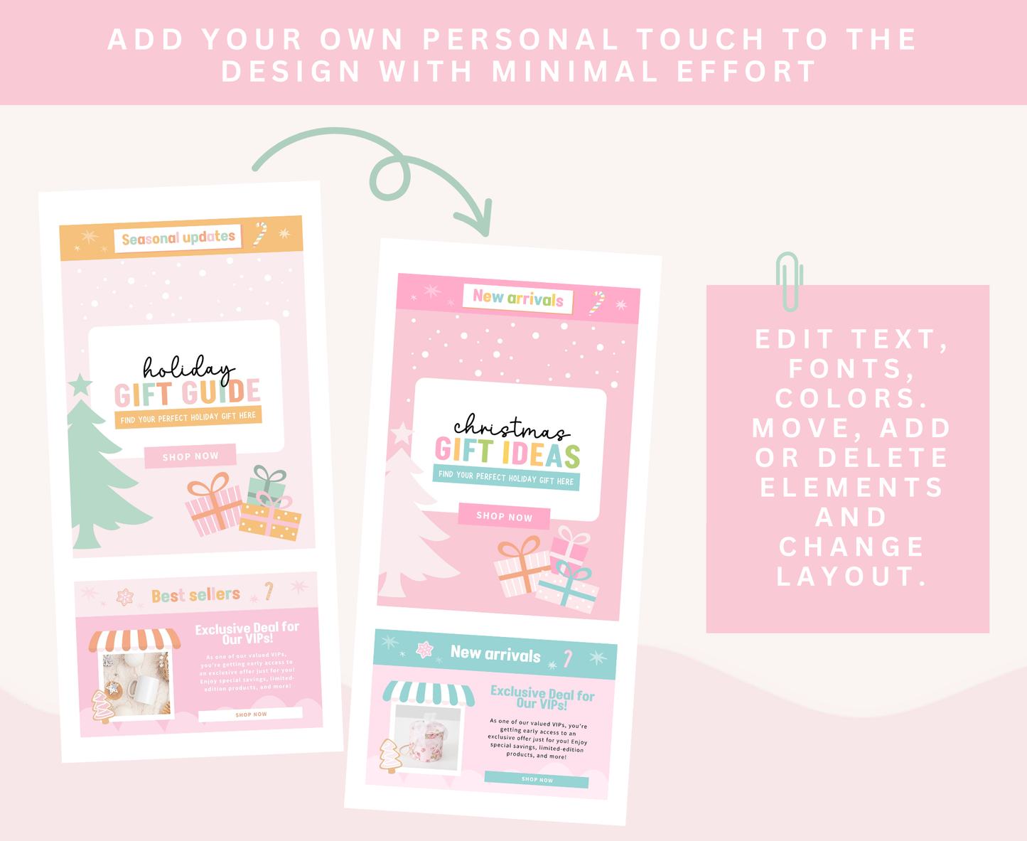 Playful Christmas Email Marketing Templates