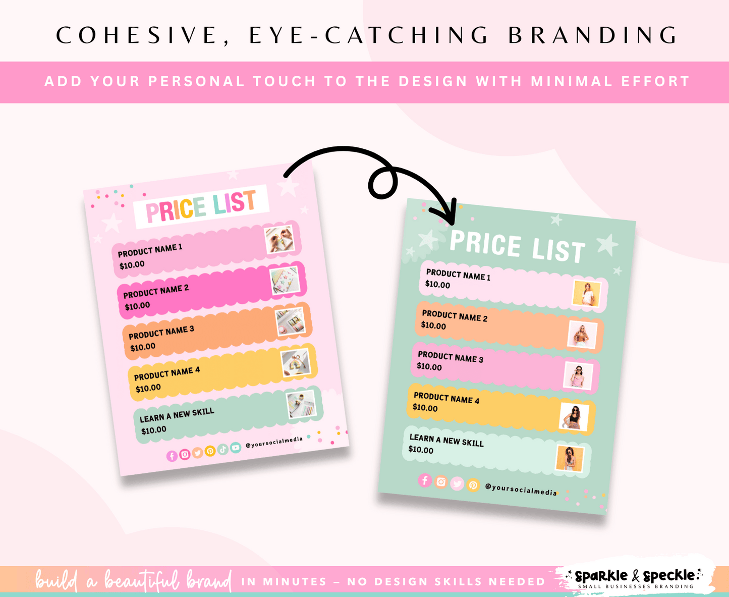 Hello Gorgeous Price List Templates