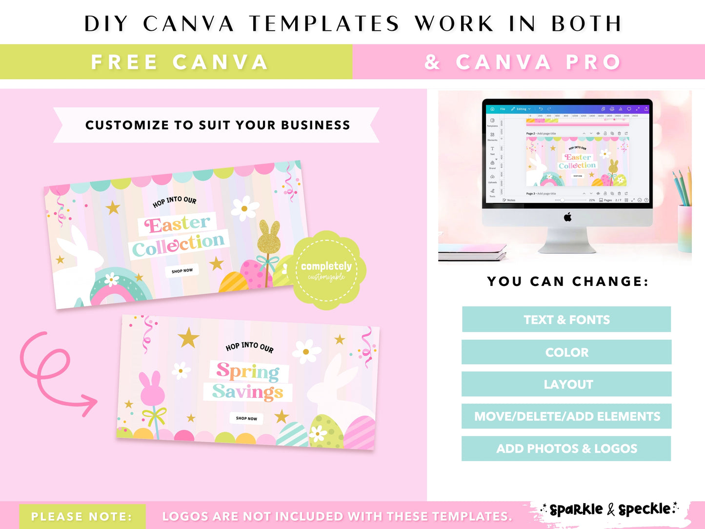 Pastel Spring Easter Website Shop Banners