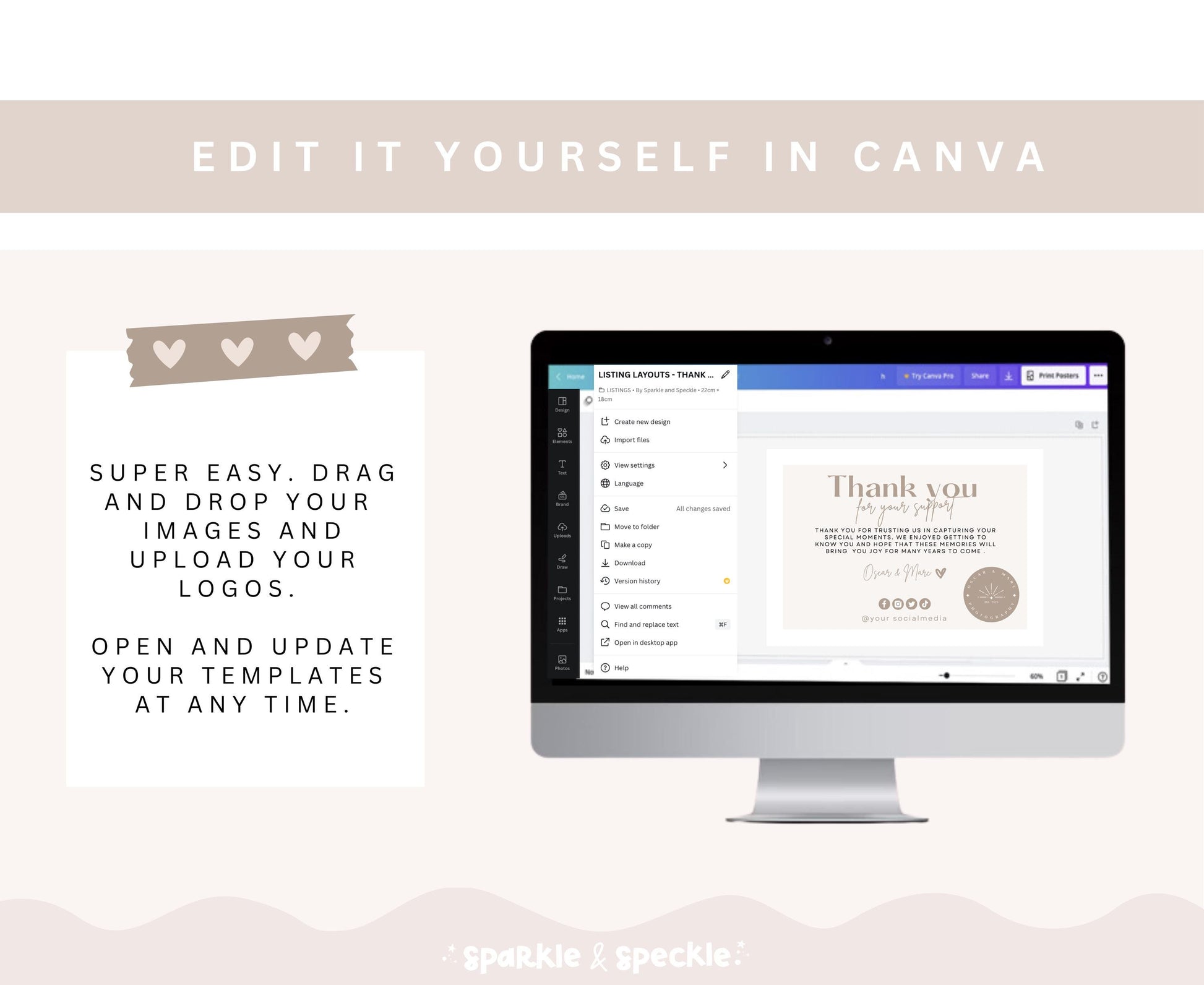 OSCAR & MARC THANK YOU CARD TEMPLATE