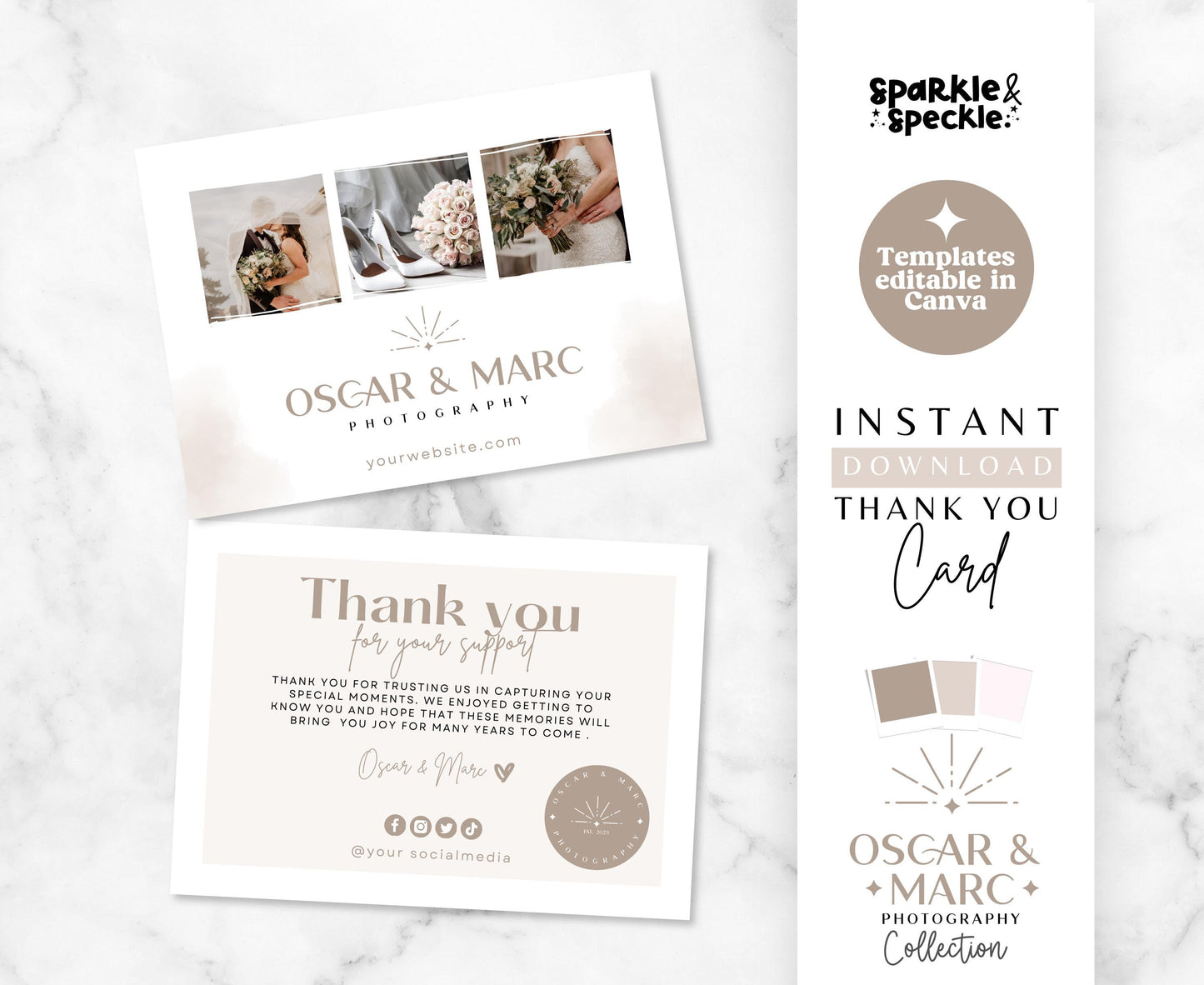 OSCAR & MARC THANK YOU CARD TEMPLATE