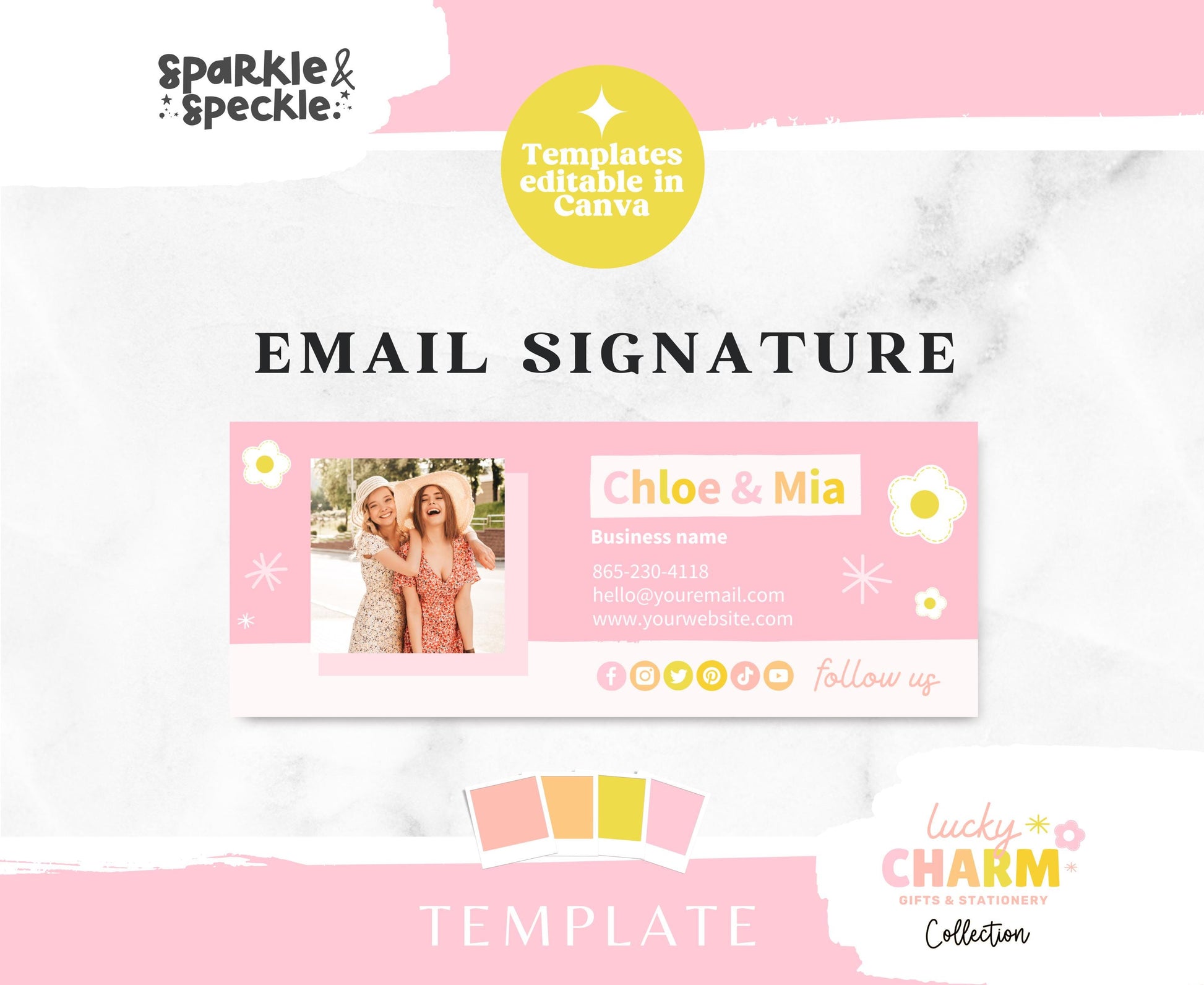 LUCKY CHARM PINK EMAIL SIGNATURE