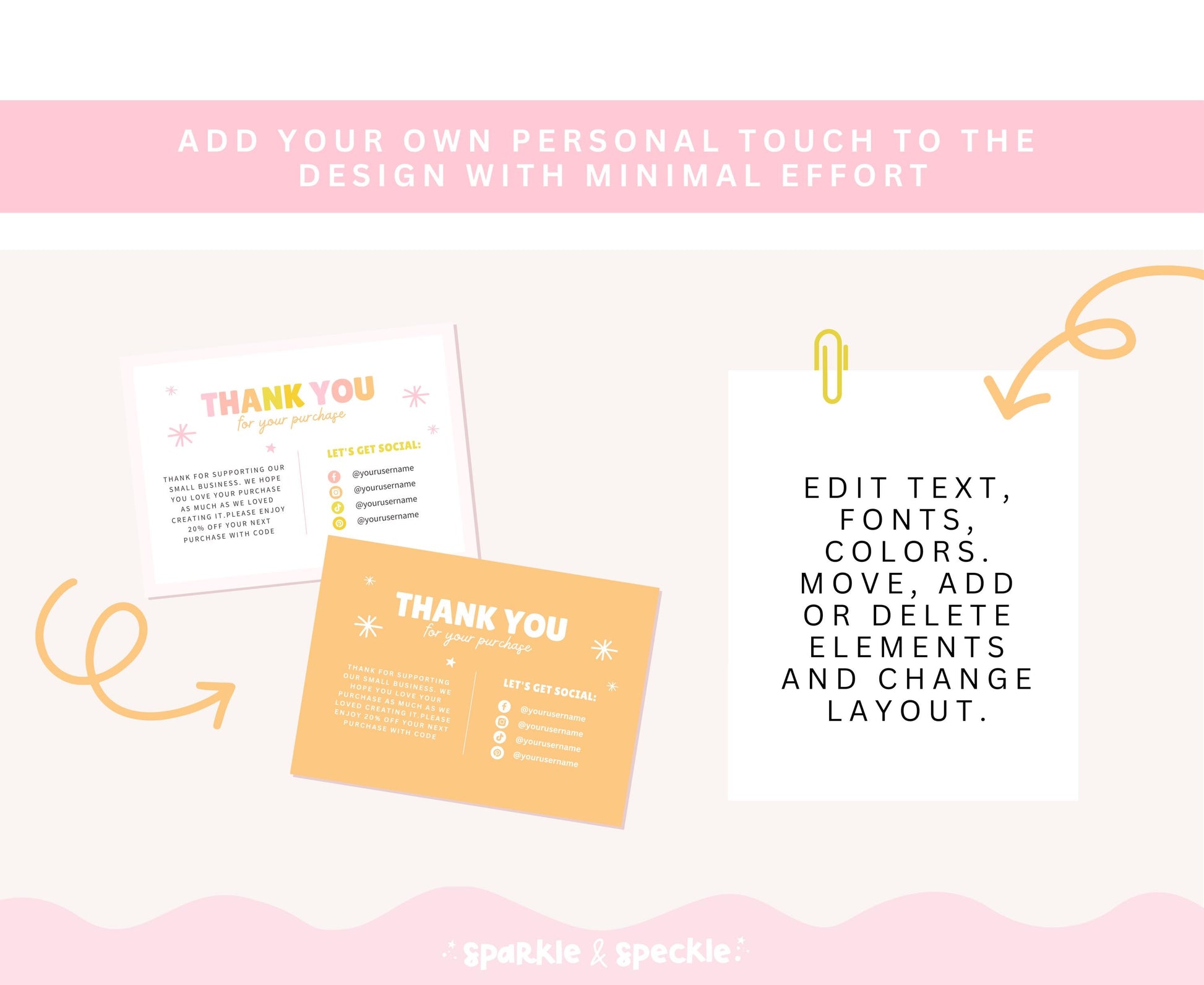 LUCKY CHARM THANK YOU CARD TEMPLATE