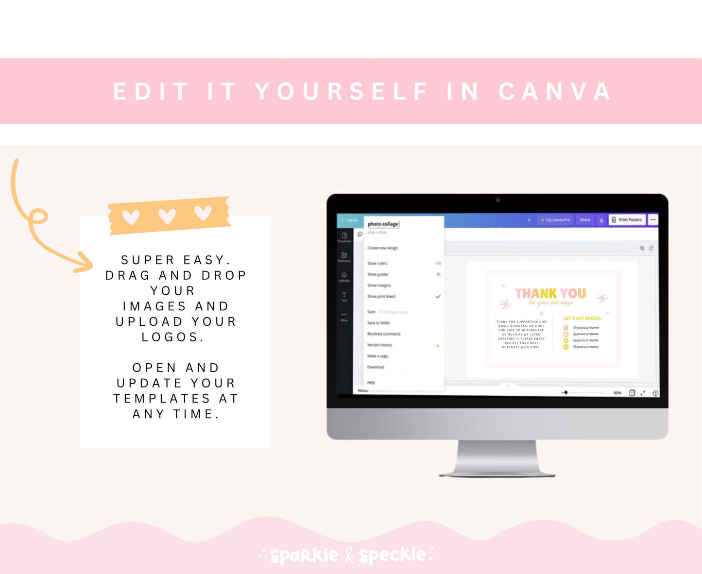 LUCKY CHARM THANK YOU CARD TEMPLATE