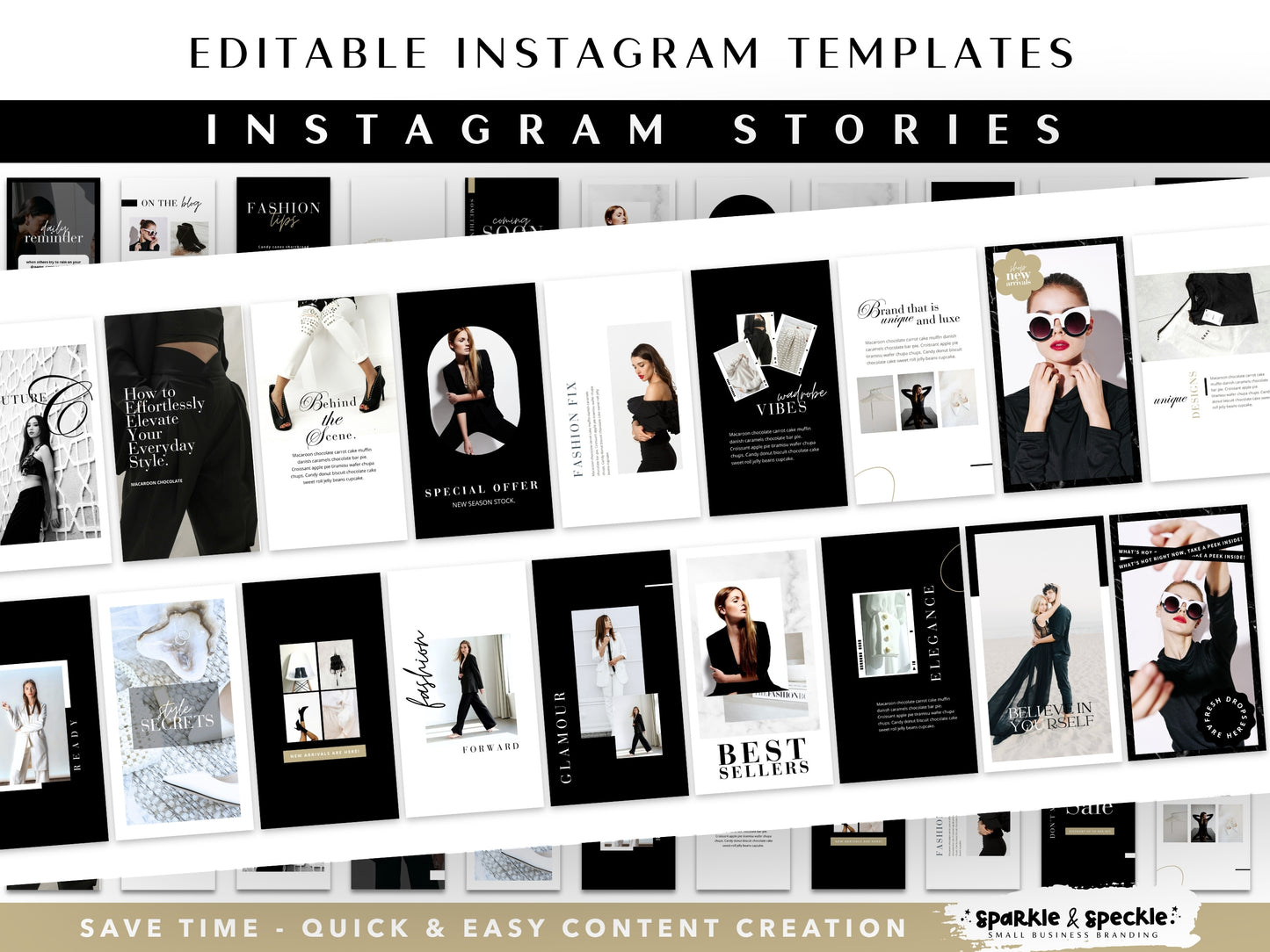 Luxury Black White Instagram Templates