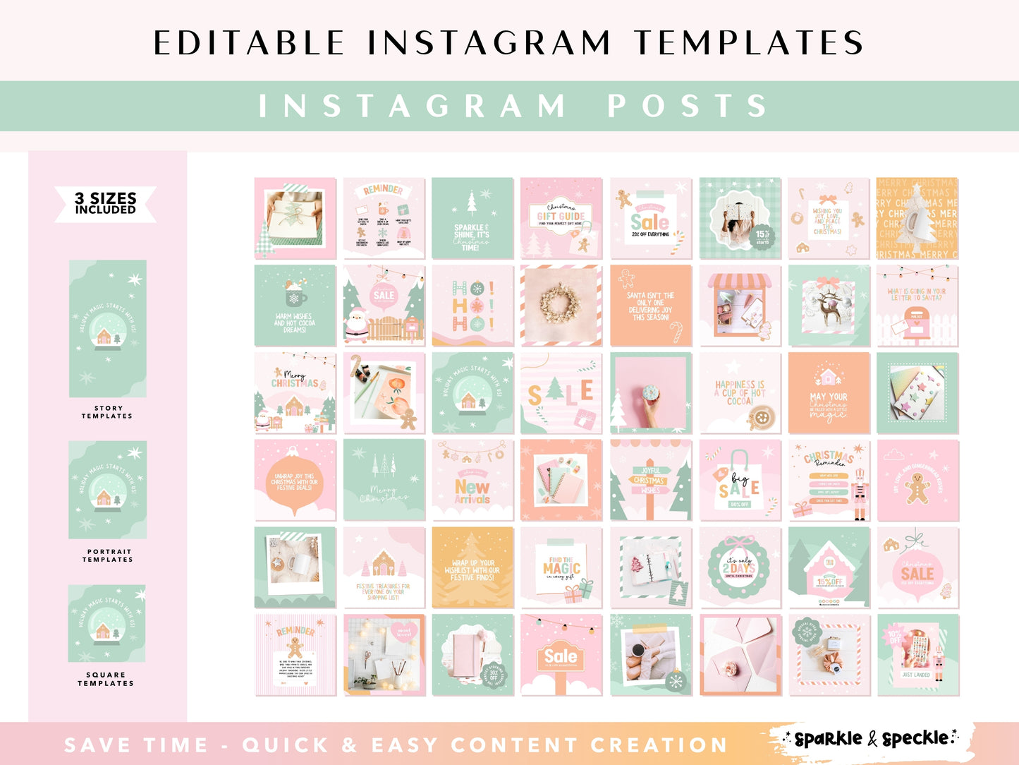Playful Christmas Instagram Bundle Templates
