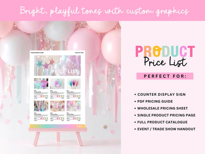 Party Price Guide Template