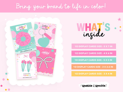 Party Product Display Cards Templates