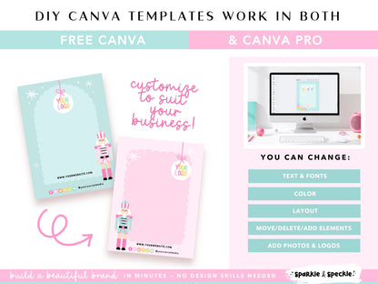 Pastel Christmas Product Display Cards