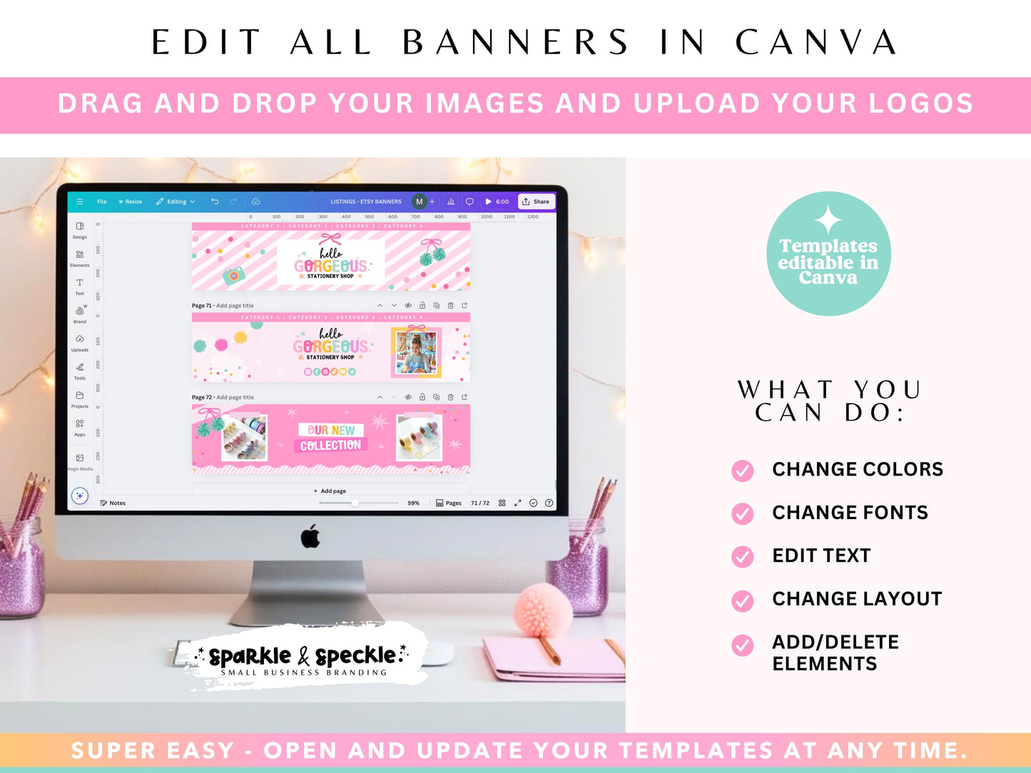 Craft Etsy Shop Kit | Canva Templates for Handmade Businesses
