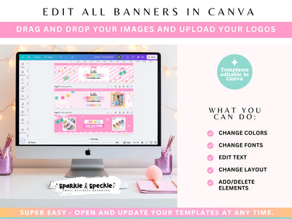 Craft Etsy Shop Kit | Canva Templates for Handmade Businesses