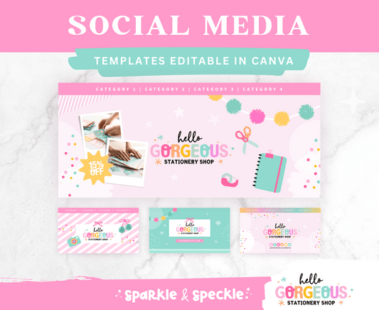 HELLO GORGEOUS SOCIAL MEDIA BANNERS