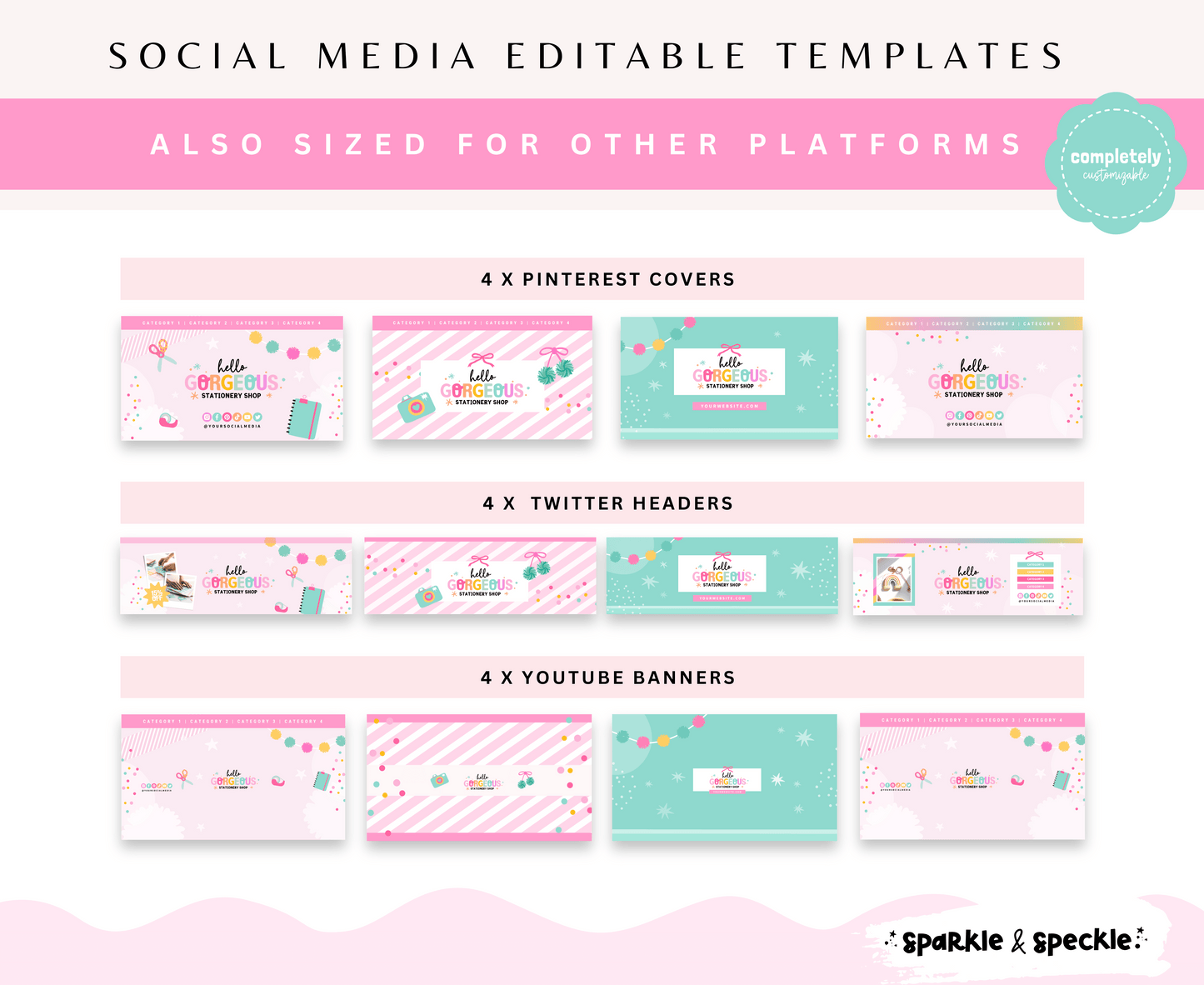 HELLO GORGEOUS SOCIAL MEDIA BANNERS