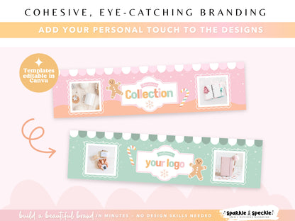 Christmas Etsy Shop Kit – Fun & Colorful Canva Templates