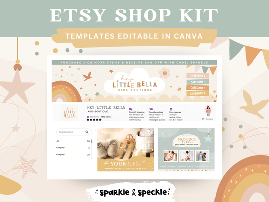 Kids Boutique Etsy Shop Kit