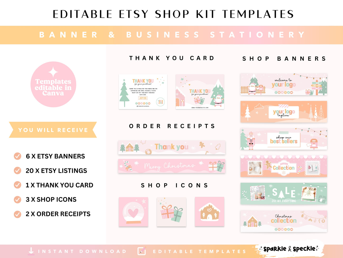 Playful Christmas Etsy Shop Kit