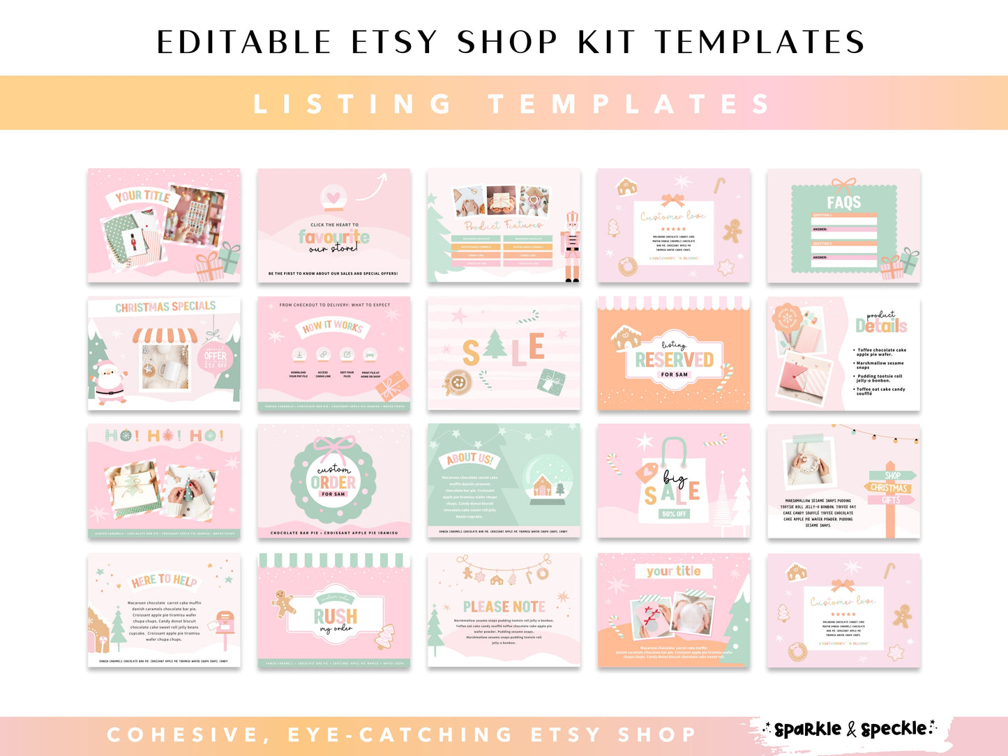 Playful Christmas Etsy Shop Kit