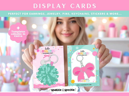 Rainbow Product Display Cards Templates