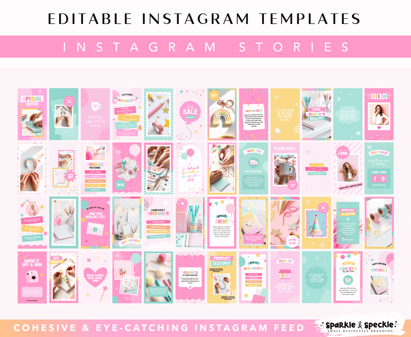 Colorful Party Shop Instagram Template Bundle