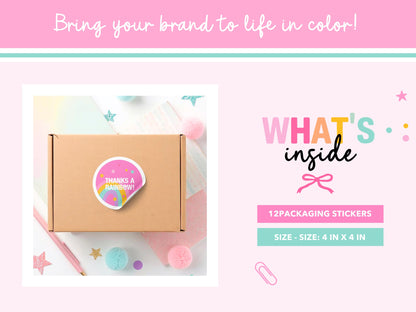 Printable Craft Shop Packaging Stickers