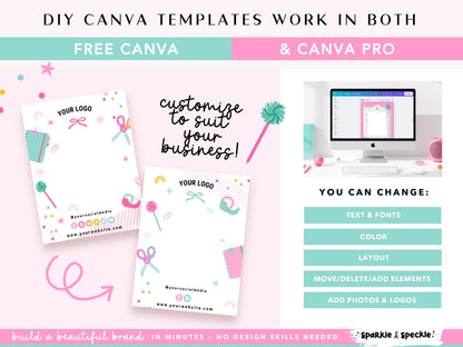 Rainbow Product Display Cards Templates