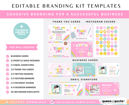 Sunday Bliss Business Branding Kit Templates