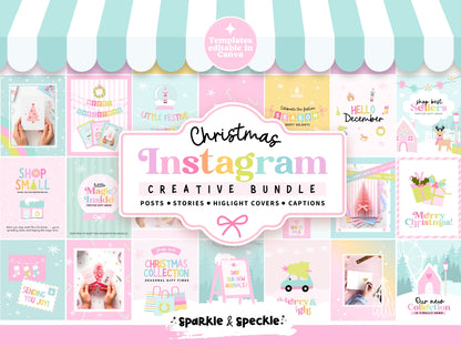 Pastel Christmas Instagram Templates
