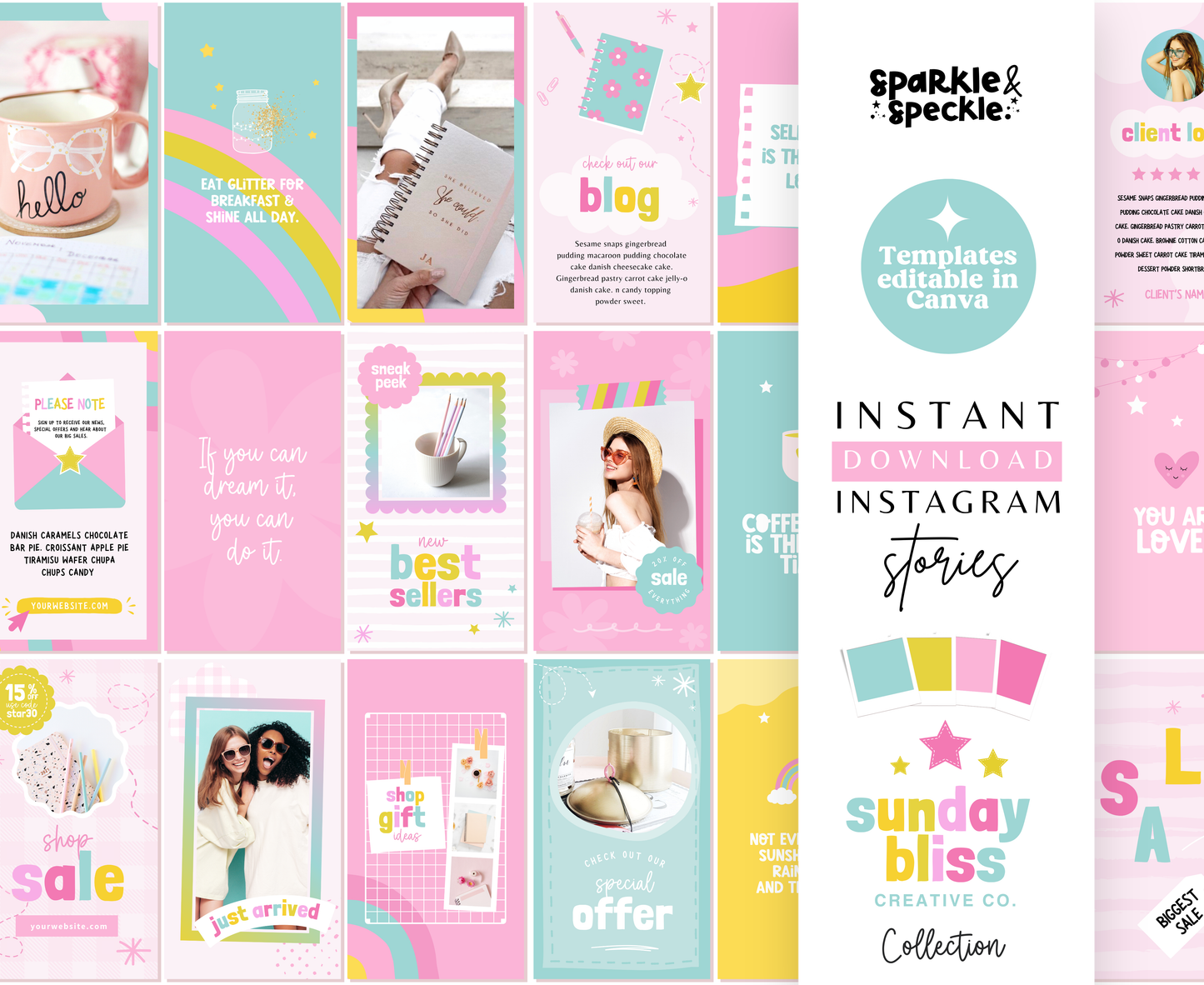 SUNDAY BLISS INSTAGRAM STORY TEMPLATES