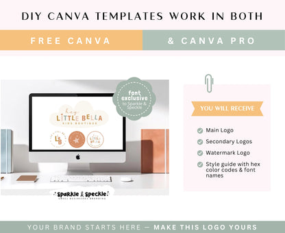 Playful Boho Earthy Logo Template