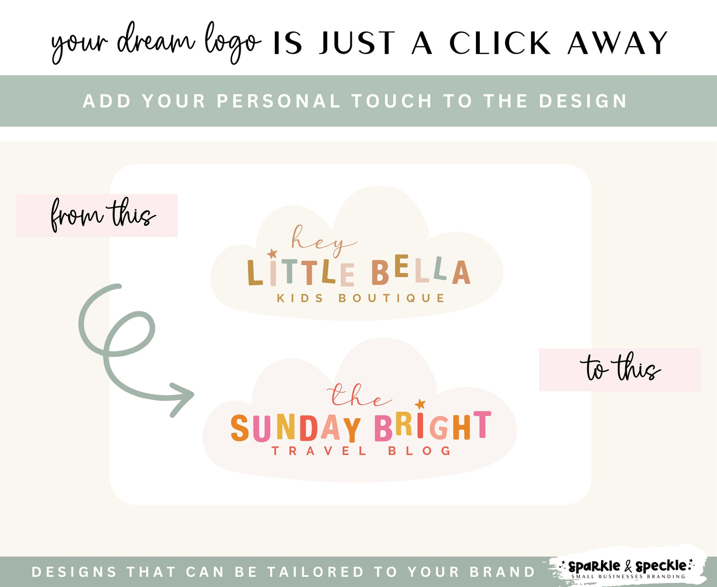 Playful Boho Earthy Logo Template