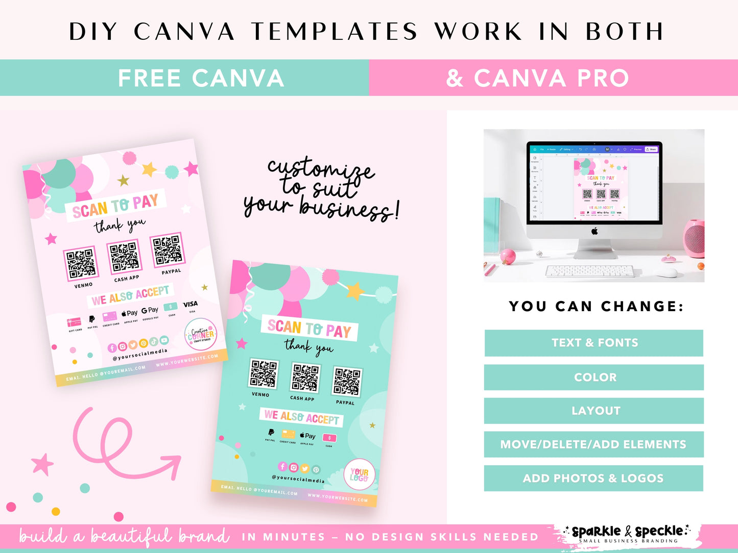 Party Theme Scan to Pay Sign