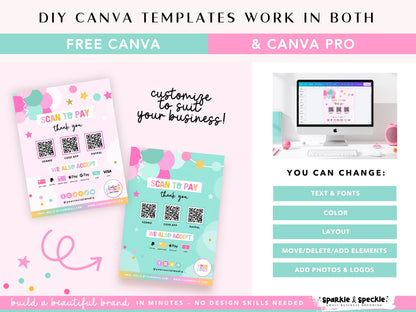 Party Theme Scan to Pay Sign