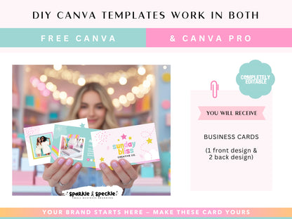 Blue Colorful Business Card Template