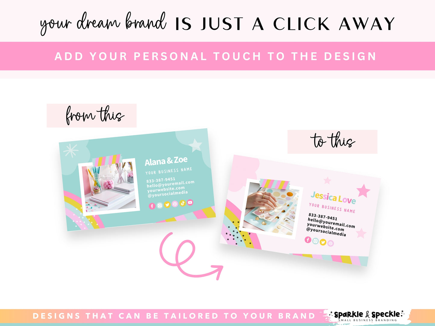 Blue Colorful Business Card Template