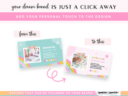 Blue Colorful Business Card Template