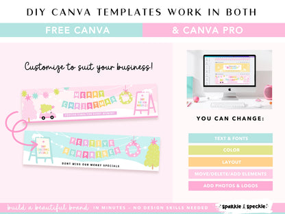 Pastel Christmas Etsy Shop Kit Templates