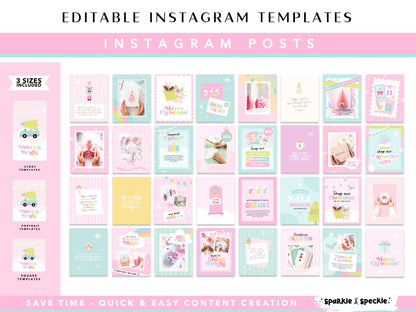 Pastel Christmas Instagram Templates