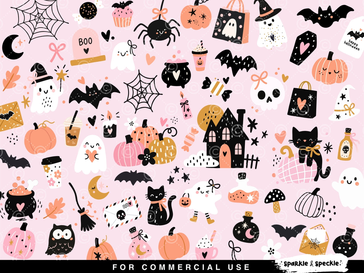 Cute Halloween Clipart Bundle