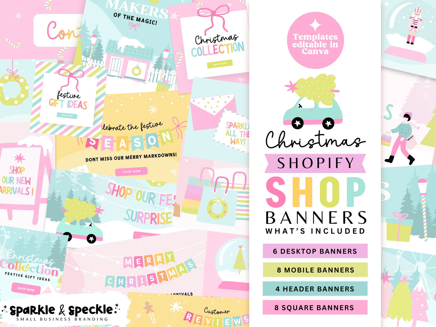 Pastel Christmas Shop Banner Templates