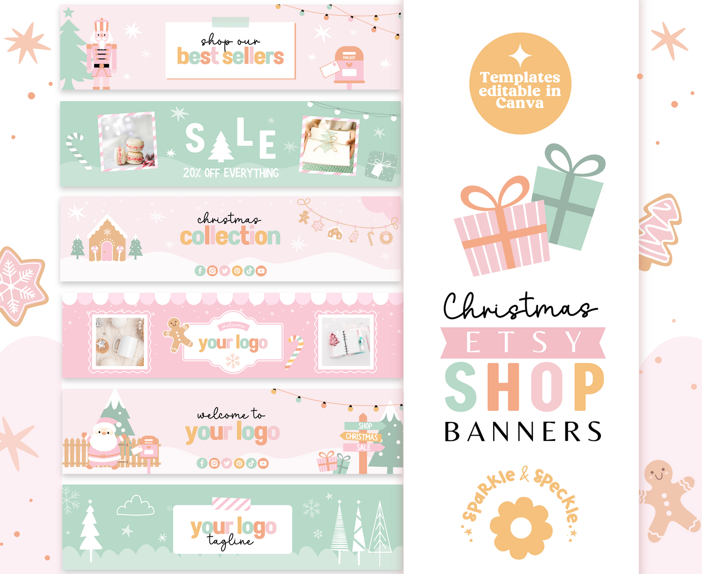 CHRISTMAS ETSY SHOP BANNERS