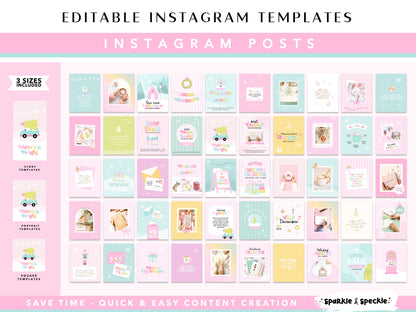 Pastel Christmas Instagram Templates