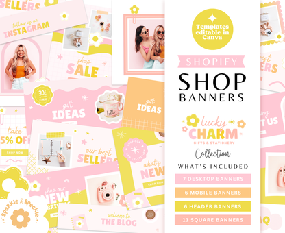 LUCKY CHARM SHOPIFY STORE BANNERS